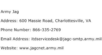 Army Jag Address Contact Number
