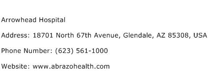 Arrowhead Hospital Address Contact Number