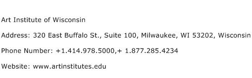Art Institute of Wisconsin Address Contact Number