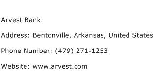 Arvest Bank Address Contact Number