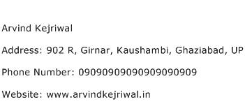 Arvind Kejriwal Address Contact Number