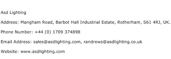 Asd Lighting Address Contact Number