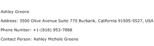 Ashley Greene Address Contact Number