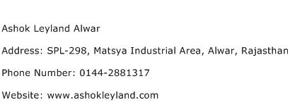 Ashok Leyland Alwar Address Contact Number