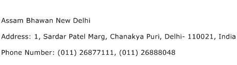 Assam Bhawan New Delhi Address Contact Number