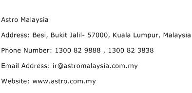Astro contact number hq