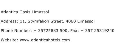 Atlantica Oasis Limassol Address Contact Number