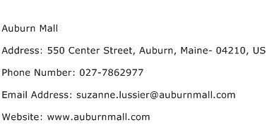 Auburn Mall Address Contact Number