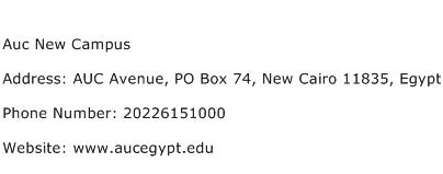 Auc New Campus Address Contact Number