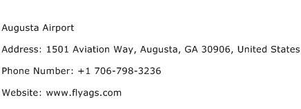 Augusta Airport Address Contact Number