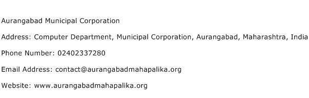 Aurangabad Municipal Corporation Address Contact Number