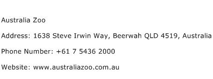 Australia Zoo Address Contact Number