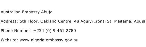 Australian Embassy Abuja Address Contact Number