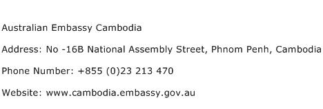 Australian Embassy Cambodia Address Contact Number