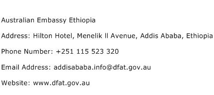 Australian Embassy Ethiopia Address Contact Number