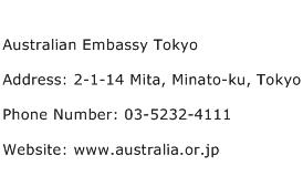 Australian Embassy Tokyo Address Contact Number