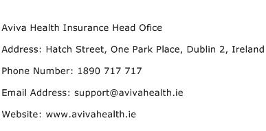 Aviva Health Insurance Head Ofice Address Contact Number
