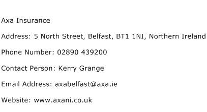 Axa Insurance Address Contact Number