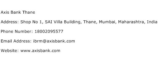 Axis Bank Thane Address Contact Number