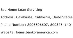 Bac Home Loan Servicing Address Contact Number