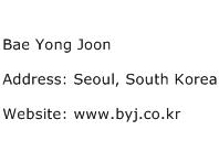 Bae Yong Joon Address Contact Number