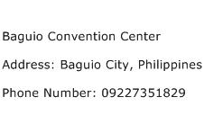 Baguio Convention Center Address Contact Number