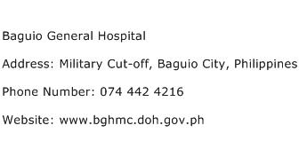 Baguio General Hospital Address Contact Number