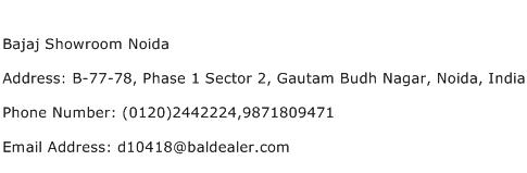 Bajaj Showroom Noida Address Contact Number