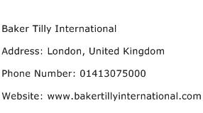 Baker Tilly International Address Contact Number