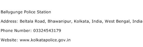 Ballygunge Police Station Address Contact Number