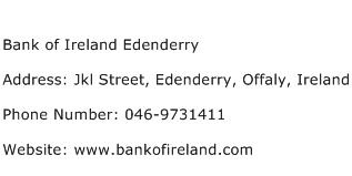 Bank of Ireland Edenderry Address Contact Number