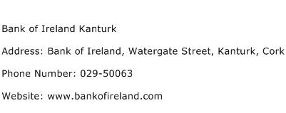 Bank of Ireland Kanturk Address Contact Number