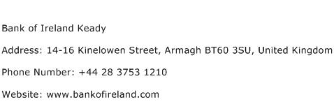 Bank of Ireland Keady Address Contact Number