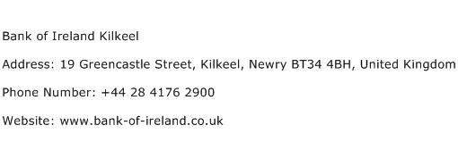Bank of Ireland Kilkeel Address Contact Number