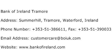 Bank of Ireland Tramore Address Contact Number