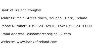 Bank of Ireland Youghal Address Contact Number