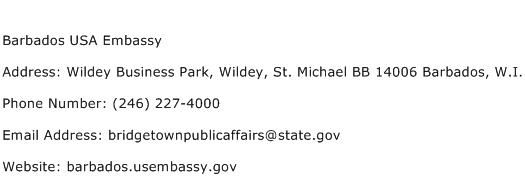 Barbados USA Embassy Address Contact Number