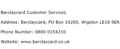 Barclaycard Customer Services Address Contact Number