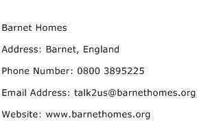 Barnet Homes Address Contact Number
