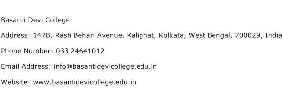 Basanti Devi College Address Contact Number