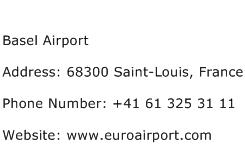 Basel Airport Address Contact Number