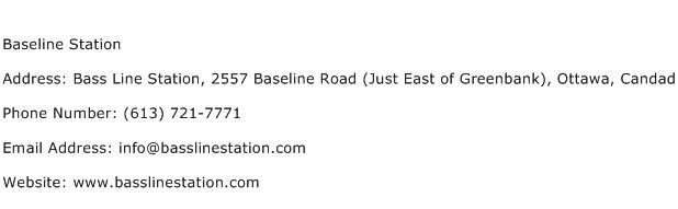Baseline Station Address Contact Number