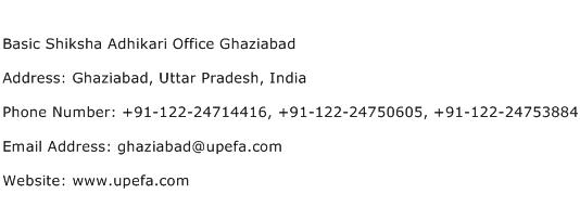 Basic Shiksha Adhikari Office Ghaziabad Address Contact Number