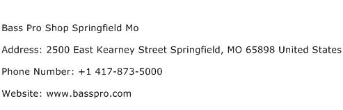 Bass Pro Shop Springfield Mo Address Contact Number