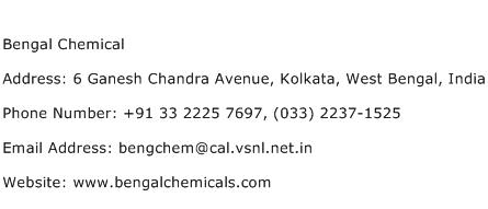 Bengal Chemical Address Contact Number