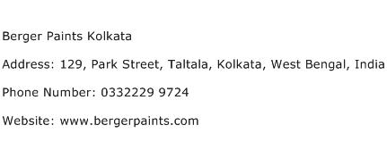 Berger Paints Kolkata Address Contact Number