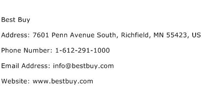 Best Buy Address Contact Number