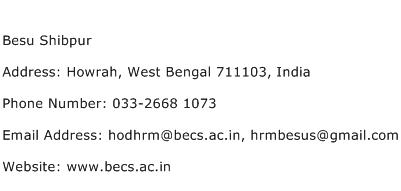 Besu Shibpur Address Contact Number