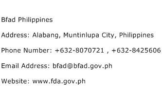 Bfad Philippines Address Contact Number