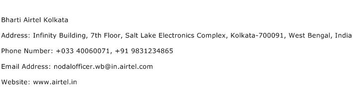 Bharti Airtel Kolkata Address Contact Number